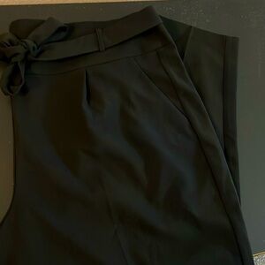 Torrid black dress pants with tie belt.